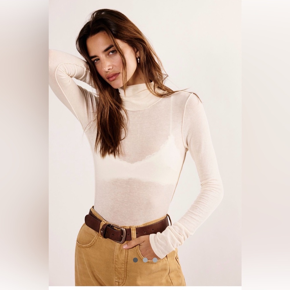 FREE PEOPLE We The Free Peppermint Turtleneck NWT